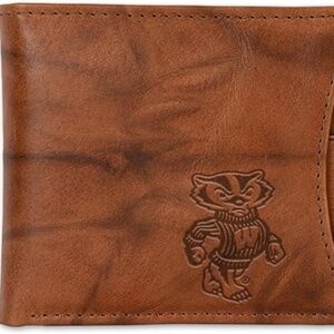Wisconsin University NCAA Standard Genuine Leather Wallet by Rico